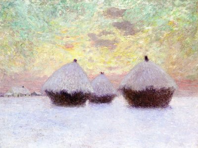 Heuhaufen im Schnee von Emile Claus